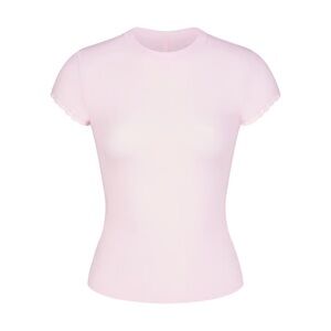 (NWOT) SKIMS - SOFT LOUNGE LACE T-SHIRT (CHERRY BLOSSOM) Size M